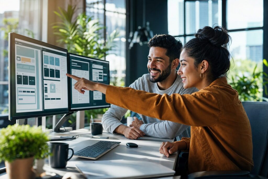 Equipo de ingeniería construyendo una plataforma empresarial a la medida