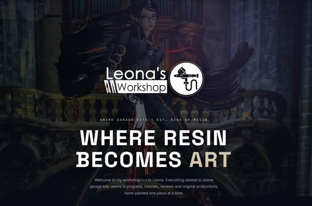 Portada de Leona's Workshop: 'Where Resin Becomes Art', galería digital The Museum of Resin
